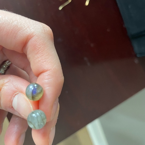 Etsy Sterling Silver Labradorite Studs - Picture 6 of 6